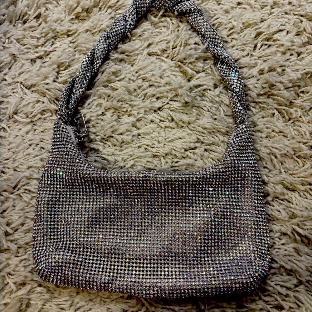 Urban Expressions Silver Vintage Evening Glam Shoulder Bag - Picture 1 of 5